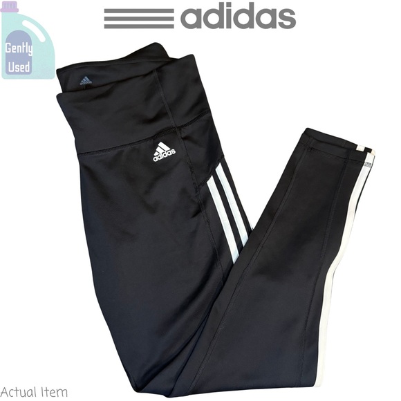 Adidas Climalite Compression Leggings Size Large 🖤🖤🖤 - Picture 2 of 5